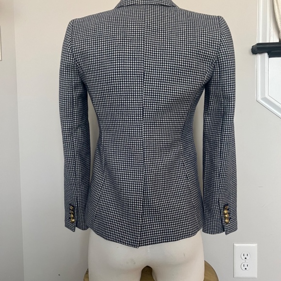 J Crew Campbell Blazer houndstooth Size 00 - Picture 4 of 10